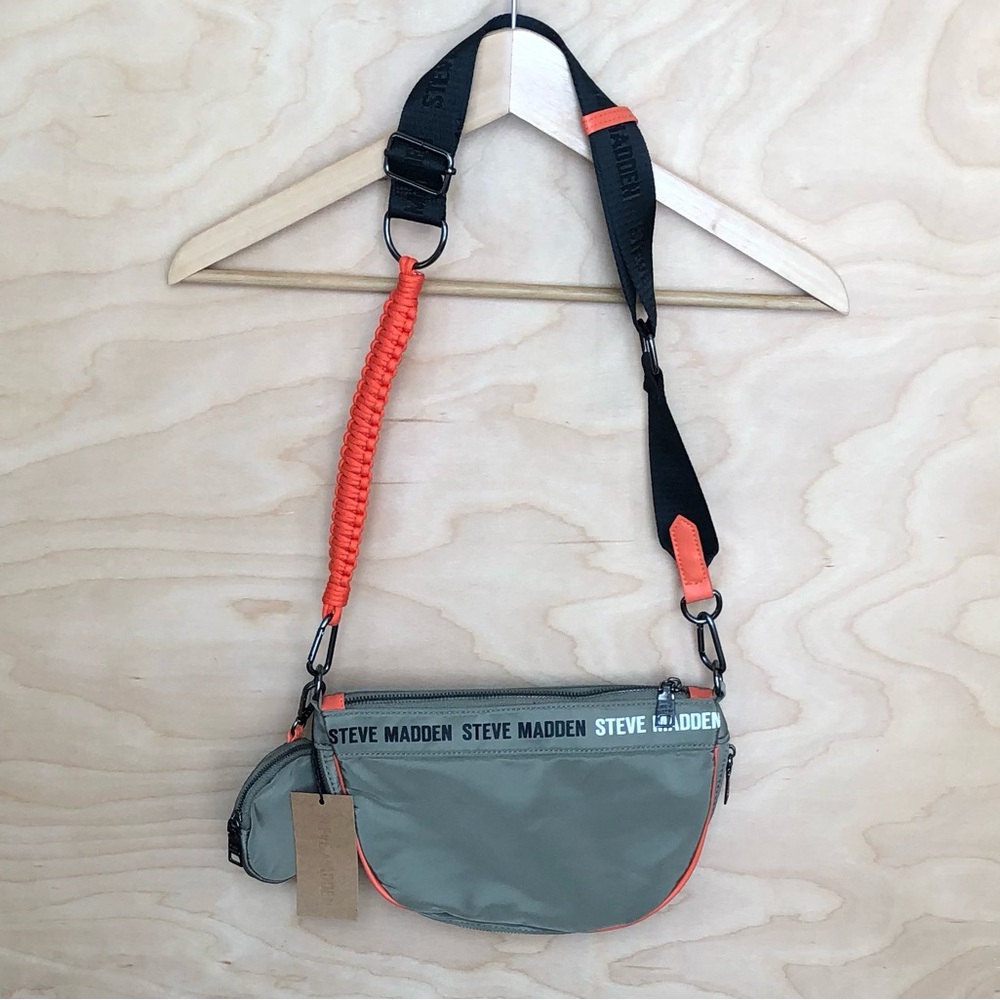 NWT Steven Madden Olive Multi Crossbody Bag Outdoor Hiking One Size. - Picture 2 of 10